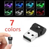 Cumpara ieftin Lumină LED miniaturală pentru mașină ,RGB,7 culori,USB,Touch