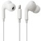 Handsfree (casti) cu fir si microfon Devia Smart cu conector Lightning, alb