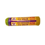 Saci menajeri cu snur, Simina, Rezistenti, 35 L, 10 buc / rola