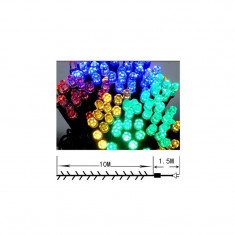 Instalatie de Craciun, 10 m, liniara Alb Cald, 100 leduri hexagonale, SDX, 5815WW foto