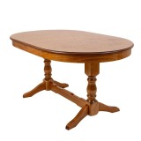 Masa living extensibila Euro 2, lemn masiv, blat MDF furniruit, 12 persoane, 155 192.5 230x97x76 cm, stejar