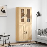 Dulap &icirc;nalt, stejar sonoma, 69,5x34x180 cm, lemn compozit