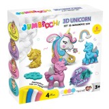 Set Plastilina cu Forme de Unicorn, 4 Culori, 5 Matrite 3D, CMCLASS