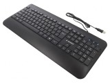 Tastatură Slim USB Neagră 1.5m Layout US, Gembird