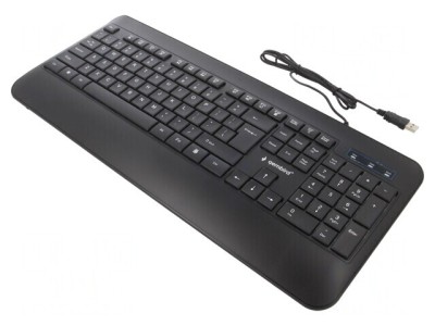 Tastatură Slim USB Neagră 1.5m Layout US foto