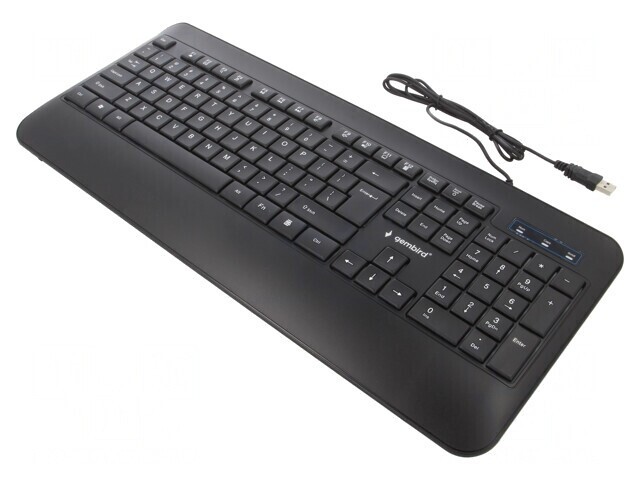 Tastatură Slim USB Neagră 1.5m Layout US