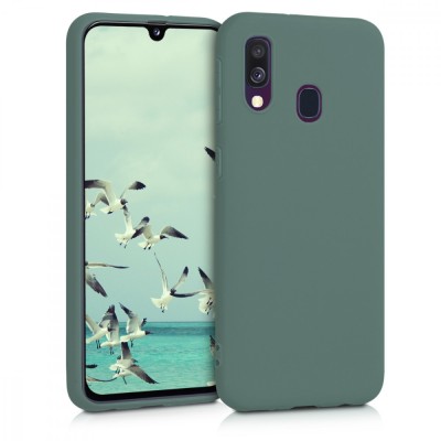 Husa pentru Samsung Galaxy A40, Silicon, Verde, 48547.166 foto