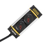 Prelungitor Stanley, 2 prize, 5 m, 3680 W, 3 x 1.5 mmp, intrerupator