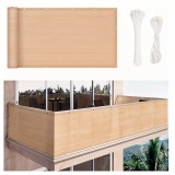 Umbrelă de balcon, ecran de intimitate 7 m bej