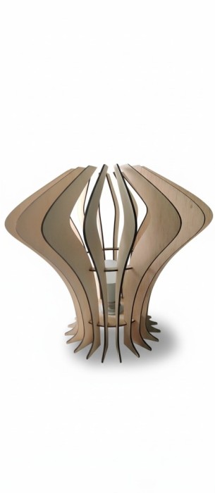 Lampa lemn &quot;Flame Curve &quot;