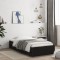 vidaXL Cadru de pat cu sertare, negru, 100x200 cm, lemn prelucrat 3207288
