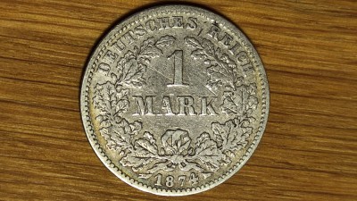 Germania - moneda de colectie - 1 mark 1874 G argint 0.900 - stare excelenta ! foto