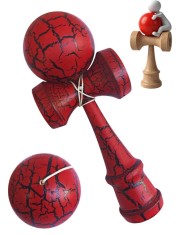 Kendama Profesionala, Bila din lemn, Design artistic cu finisaj Crapatura + Sticker pentru Telefon, 108KD