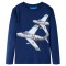 Tricou pentru copii cu m&acirc;neci lungi,, bleumarin, 104