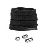 Cumpara ieftin Sireturi fara legare, elastice, universale, inchidere cu capsule metalice, negru
