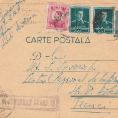 1944 Romania WW2 - Carte postala, intreg cu stampila de cenzura LUGOJ