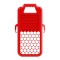 Gratar plastic, Beorol, 15x32 cm, Rosu