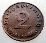 2.852 GERMANIA 2 REICHSPFENNIG 1938 D, Europa, Bronz