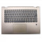 Carcasa superioara cu tastatura palmrest Laptop, Lenovo, Yoga 520-14IKB Type 80X8, 80YM, 81C8, 5CB0N67686, AM1YM000200, iluminata, fingerprint, aurie,