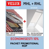 Pachet Velux ROP-rulou exterior MHL plus rulou interior semi-transparent-RHL