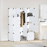 vidaXL Dulap modular cu 9 compartimente, 109x36,5x143 cm, alb