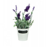 Flori de lavanda artificiale decorative in ghiveci tip galetusa