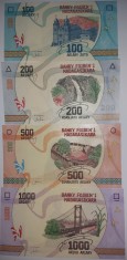 Bancnota Madagascar 100, 200, 500 si 1,000 Ariary 2017 - PNew UNC ( set x4 )