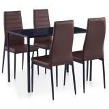 Cumpara ieftin Set mobilier de bucatarie, 5 piese, maro