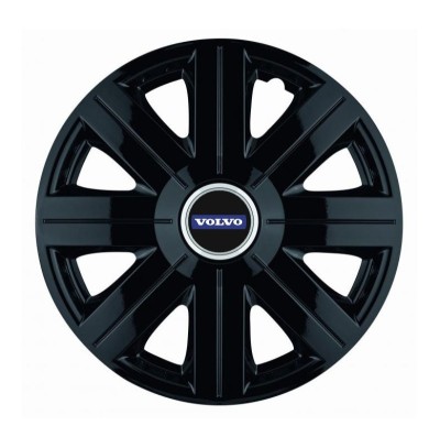 Set 4 Capace Roti, potrivite jantelor de R14, pentru Volvo, model Cosmos Negru foto