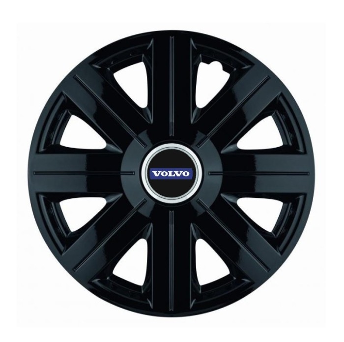 Set 4 Capace Roti, potrivite jantelor de R14, pentru Volvo, model Cosmos Negru