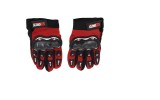 Mănuși Moto Negru-Roșu, Material Durabil, Sistem Velcro, Ventilate, Confortabile, Design Modern