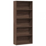 Gossi biblioteca, stejar maro, 80x30x189 cm, lemn prelucrat