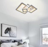 Lustra LED moderna cu telecomanda Hortensia 190W, dimabila, alba (Alessandro Design)