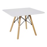 Cumpara ieftin Masa pentru copii Natali MDF alb si lemn de fag natural 60x60x51 cm