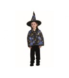 Costum carnaval Vrajitor albastru pentru copii marime 92/104 cm (3-4 Ani)