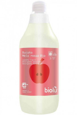Detergent ecologic lichid pentru rufe albe si colorate, mere rosii, 1L - Biolu foto