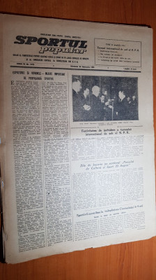 sportul popular 28 februarie 1953-turneul international de sah,schi slalom foto