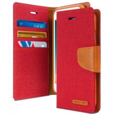 Husa APPLE iPad Mini 2\3 (7.9&amp;quot;) - Canvas Diary (Rosu) foto