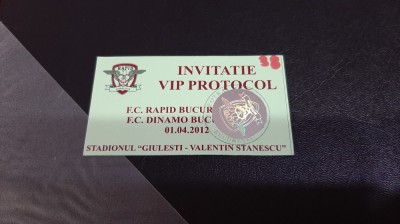 Invitatie protocol Rapid - Dinamo foto