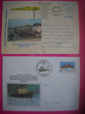 HOPCT PLIC LOT NR 60 -SET 2 PLICURI -ATOMUL IN SLUJBA OMENIRII -CENTRALA CERNAVODA-SPARGATORUL ATOMIC DE GHIATA ARKTIKA --ROMANIA foto