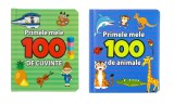 Set 2 carti copii EMC ONSHOP&reg; Primele mele 100 de cuvinte si 100 de animale, complet cartonate, limba romana