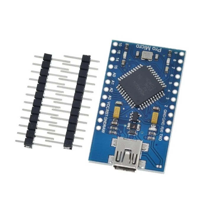 Placa dezvoltare Arduino Pro Micro ATmega32U4-AU 5V 16MHz, inlocuitor ATmega328