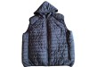 Vesta Barbati Marimi Mari 6XL-8XL, Grasi/Grasuti, Fas Impermeabil, Negru/Bleumarin, Gluga Detașabilă. Haine Barbati Grasi
