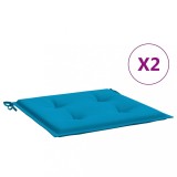 Perne scaune gradina 2 buc. albastru 40x40x3 cm tesatura Oxford