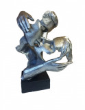 Cumpara ieftin Statueta Decorativa Masca, Indragostiti, Argintiu, 27 cm, 065SX-1