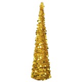 VidaXL Brad de Crăciun artificial tip pop-up, auriu, 180 cm, PET