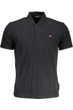 Cumpara ieftin Tricou polo barbati, cu mini logo brodat, Regular fit, Negru, S