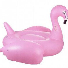 Saltea Gonflabila pentru Piscina model Flamingo, cu manere, 142x177cm, roz