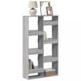 Gossi biblioteca, gri sonoma, 100x33x175 cm, lemn prelucrat