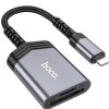 Cititor Card Lightning HOCO UA25, SD - microSD, Gri, Apple